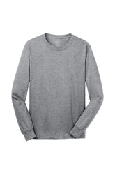 Port & Company® Adult Long Sleeve Core Cotton Tee - Athletic Heather